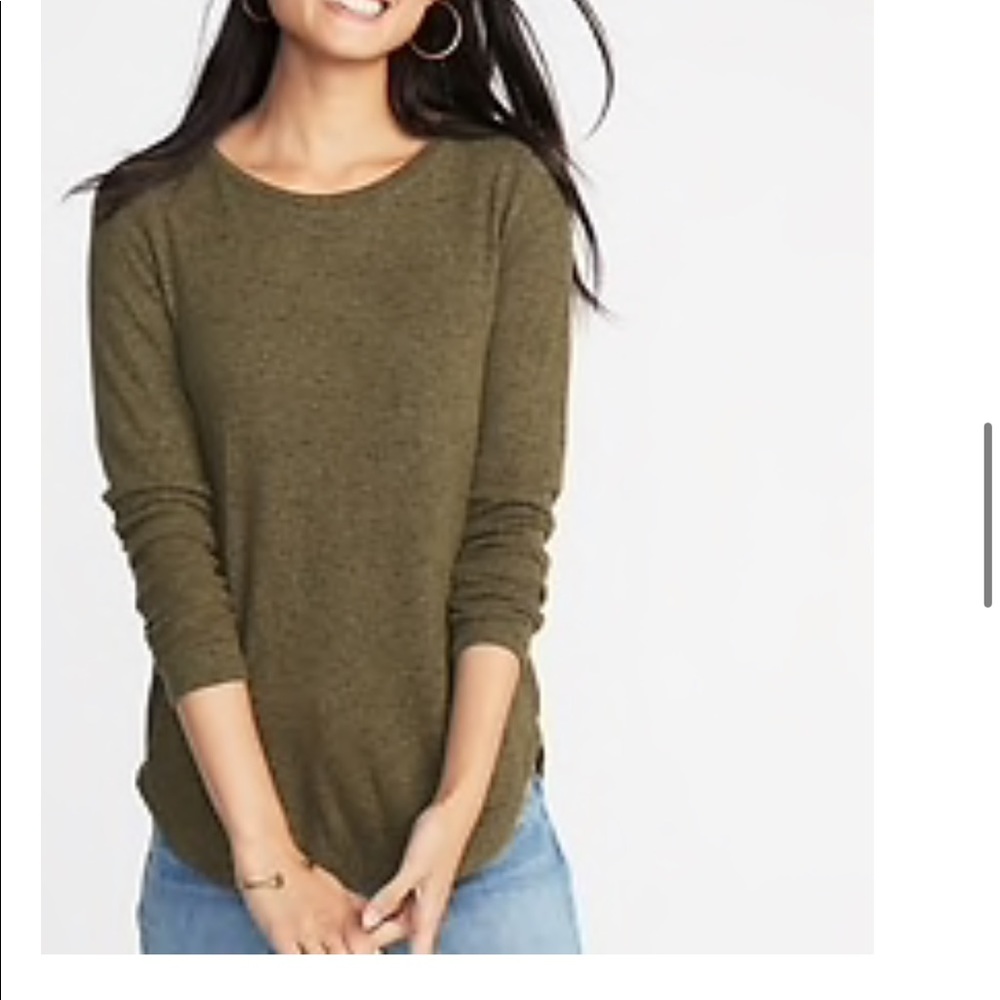 Old Navy Olive soft brushed long sleeve Tee L